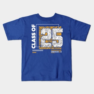 Class of 2025 Urban Streetwear // Graduation Class of '25 Gold Kids T-Shirt